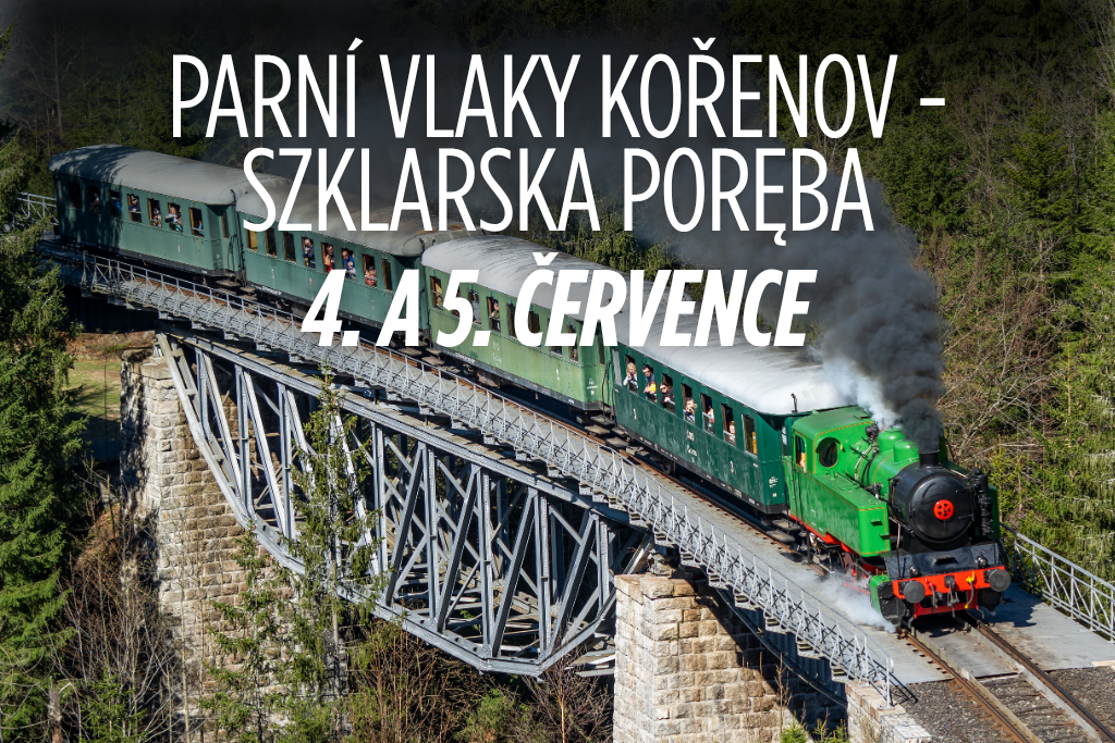 Parní vlaky Kořenov - Szklarska Poreba 4. a 5. července
