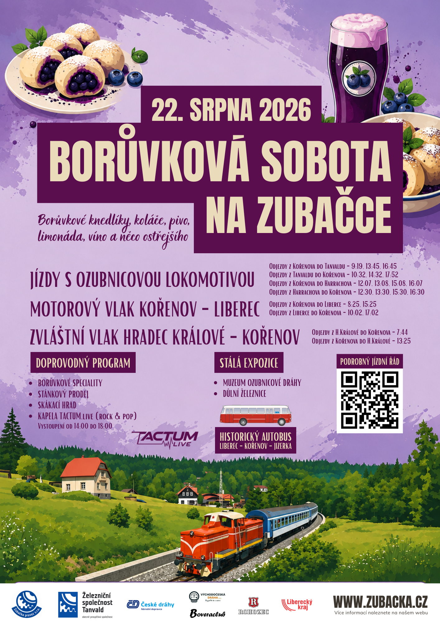 Borůvková sobota na Zubačce 22.8.2026